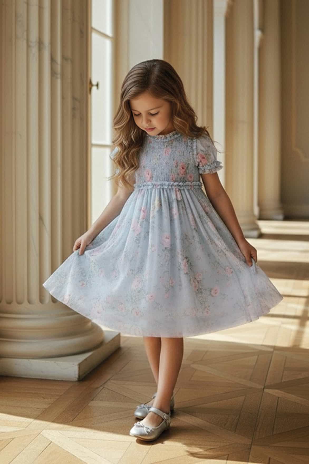 Pompadour Garden Giselle Chiffon Dress