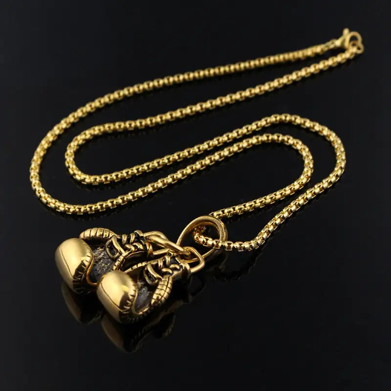 YADA Knockout Classic Boxing Gloves Necklace