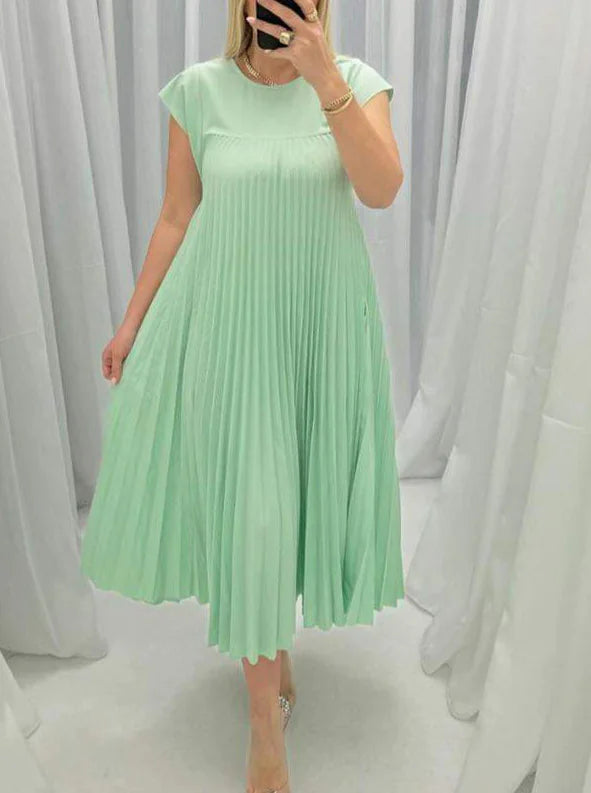 Zanzea Pleated Maxi Dress