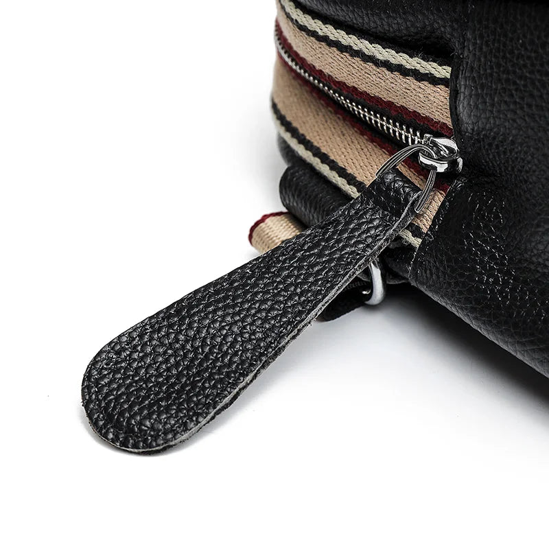Annmouler Genuine Cowhide Leather Saddle Handbags