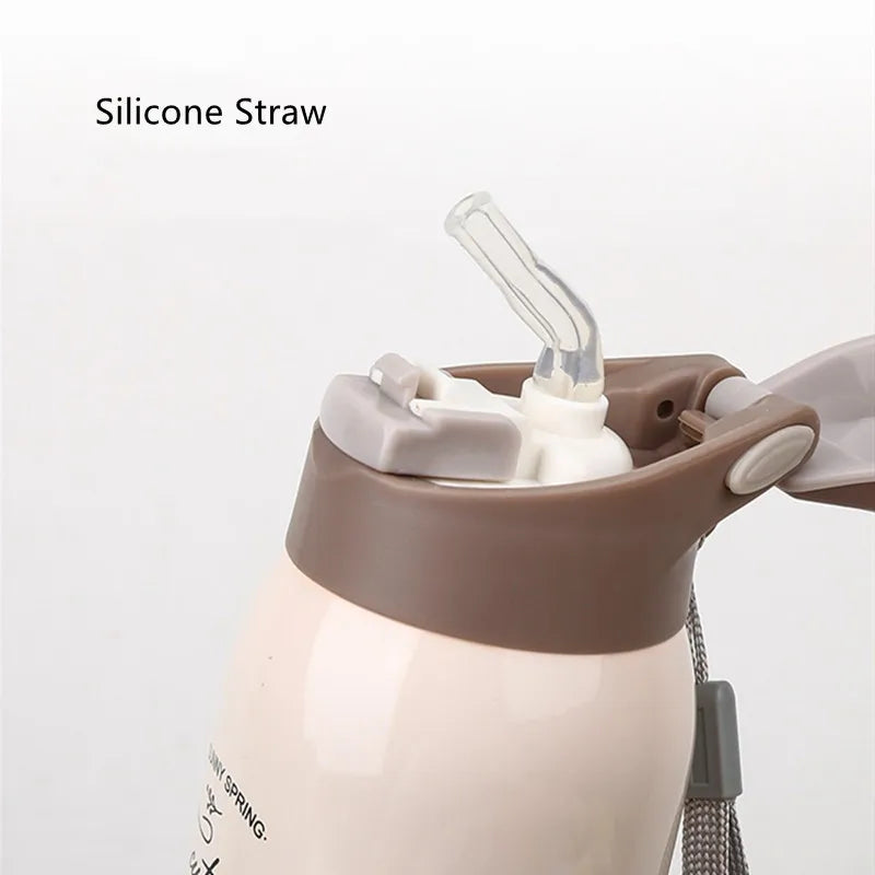 The Cute Elves Straw Water Bottles  (Nuan Qin Cup)