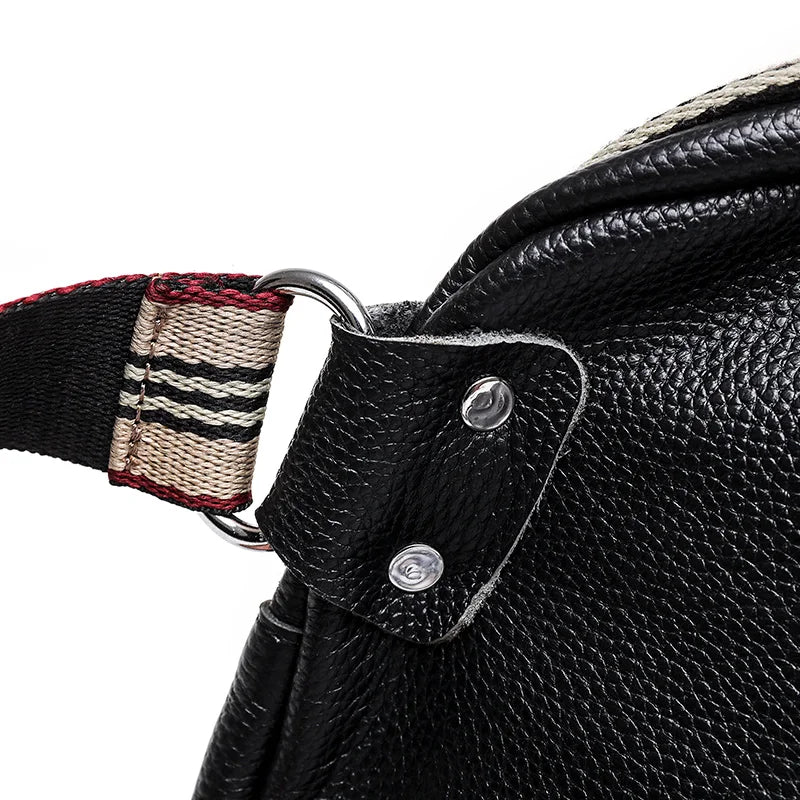 Annmouler Genuine Cowhide Leather Saddle Handbags