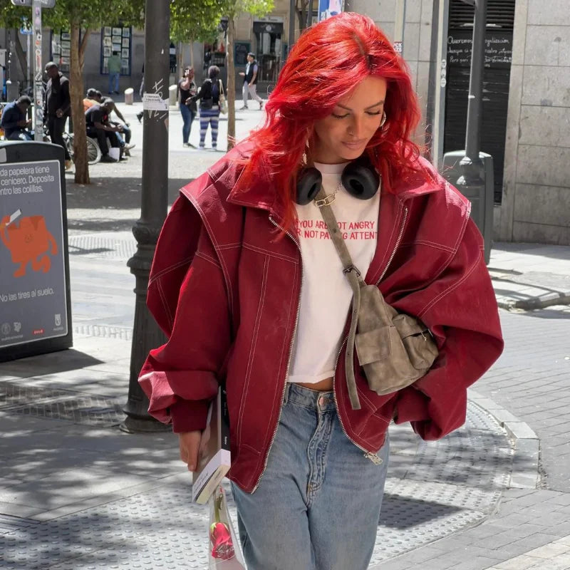 Downtown Retro Vegan Leather Jackets