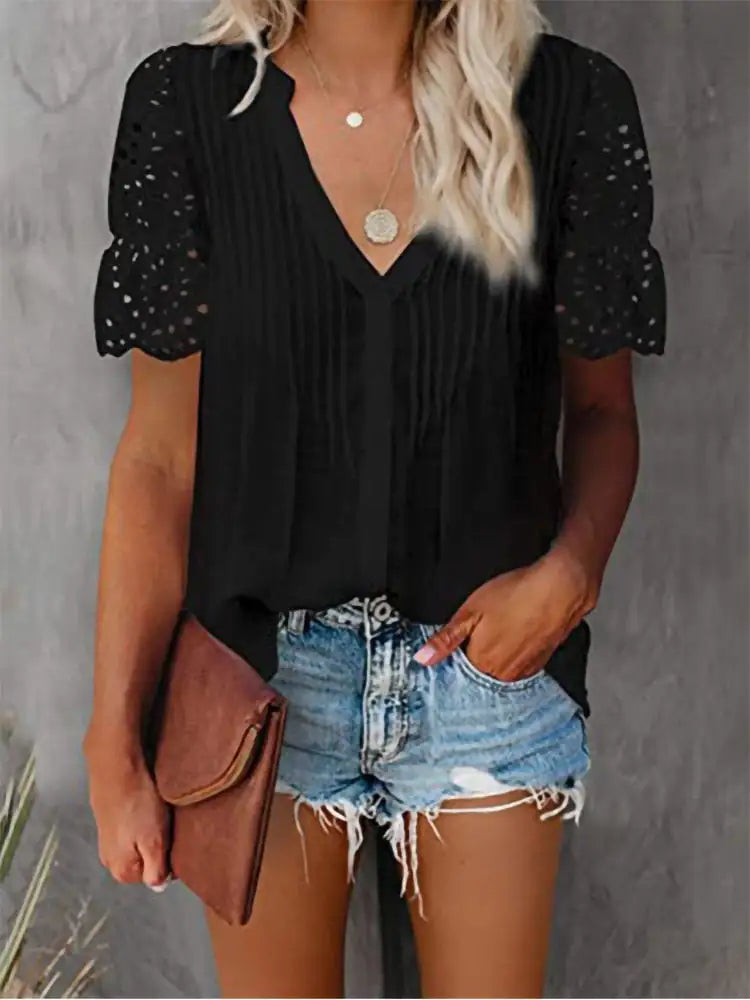 V-neck Emily Lace Shirt