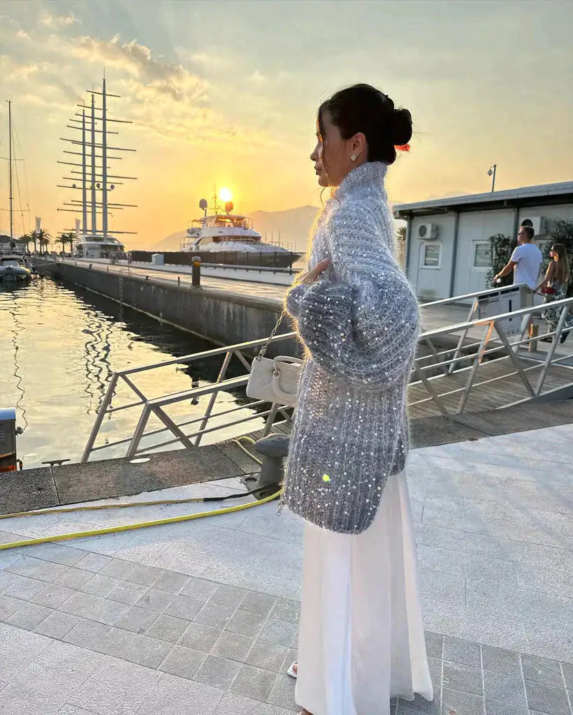 Elegant Sequin Sweater
