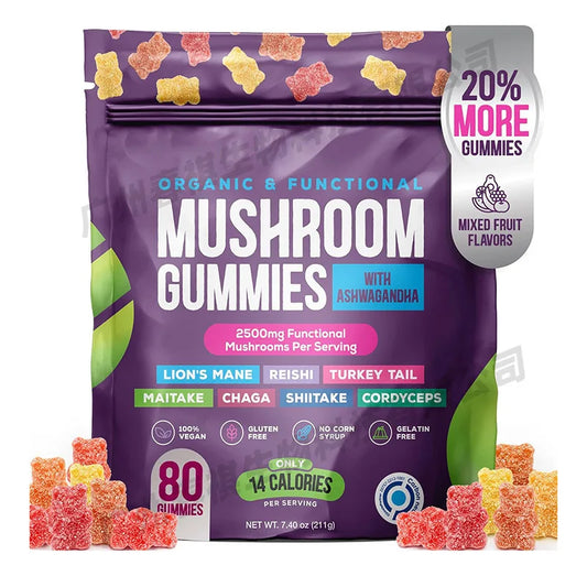 Mushroom Gummies - Organic & Functional with Ashwagandha