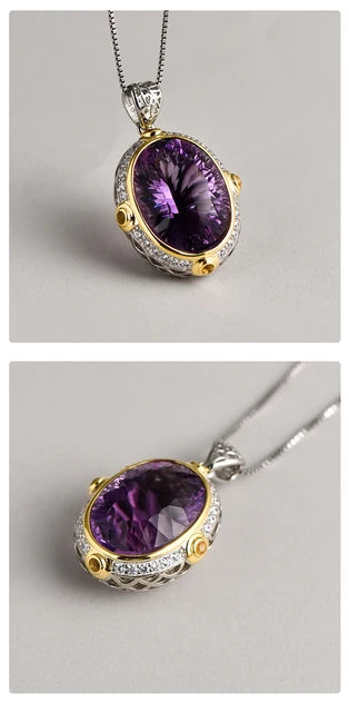 BRIOUS Exquisite Oval Synthetic Crystal Pendants