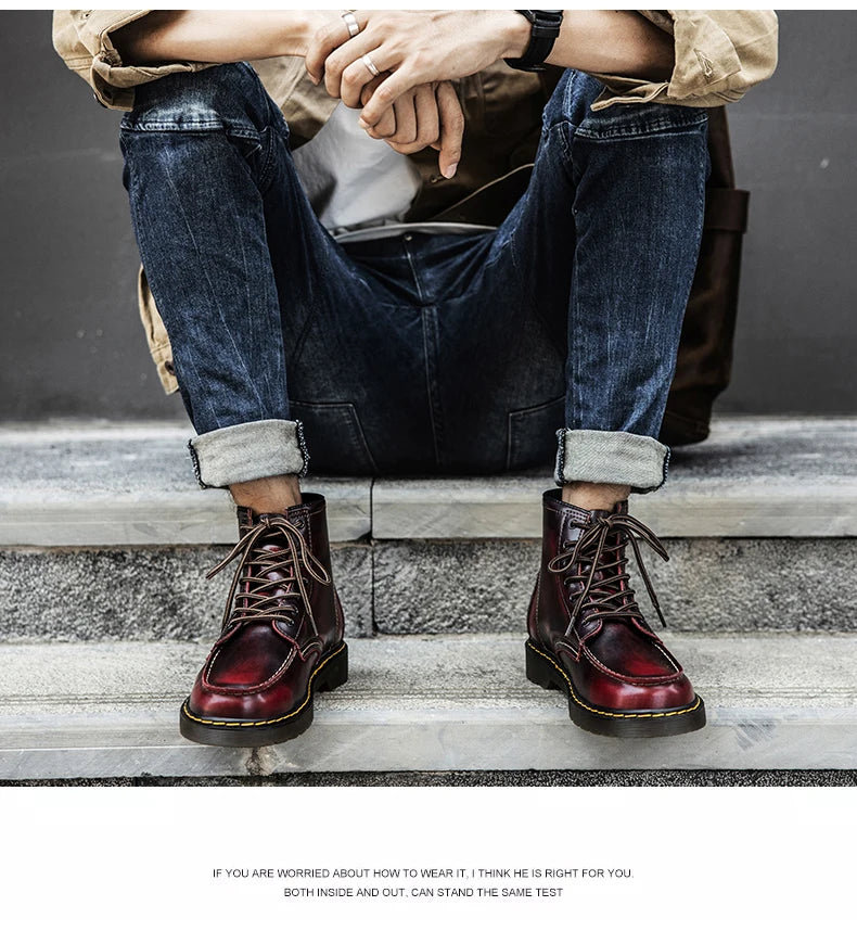 Randolph Cowhide Leather High-Top Boots