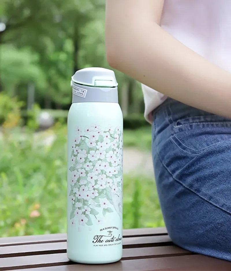 The Cute Elves Straw Water Bottles  (Nuan Qin Cup)