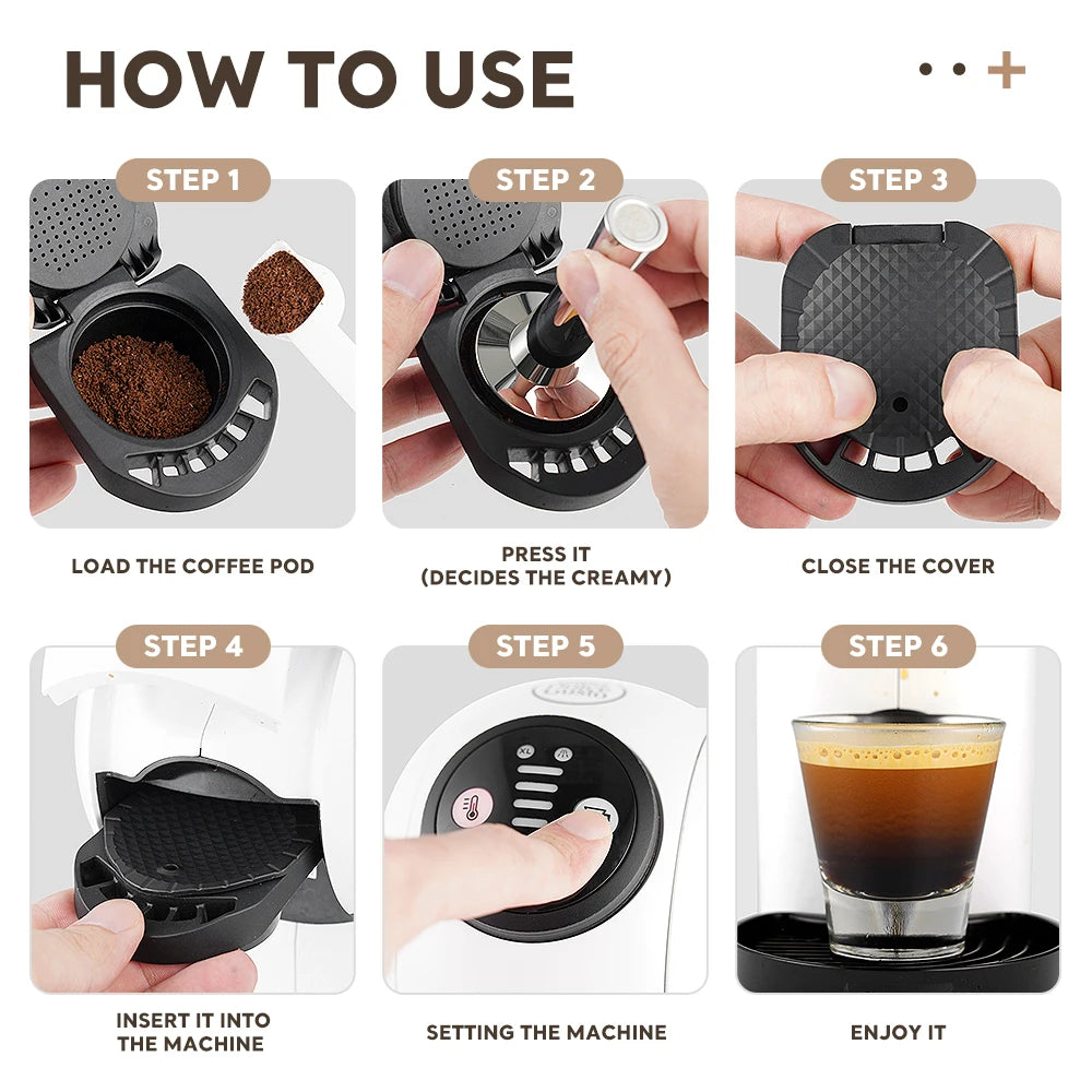 Eco-Friendly and Reusable Coffee Capsule Adapter for Dolce Gusto Espresso Makers