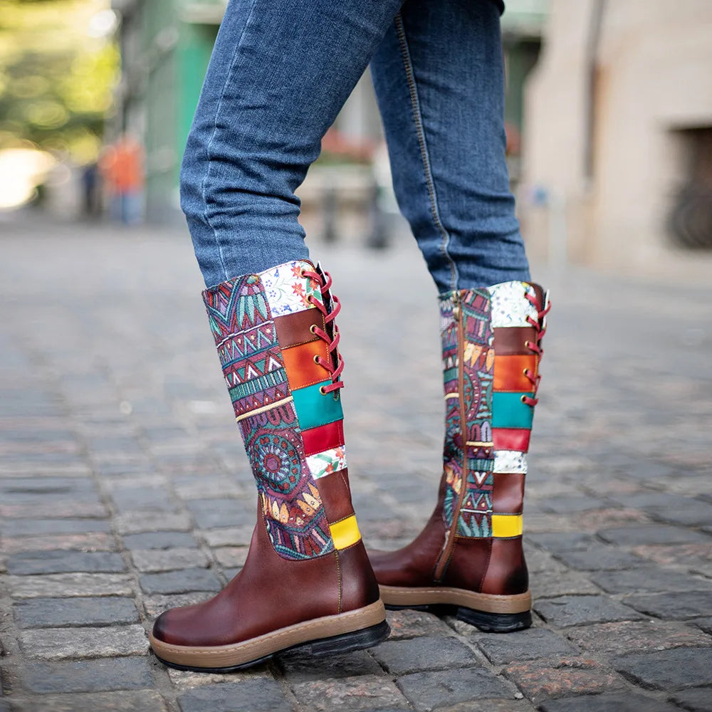 Handmade Genuine Leather Bohemian Long Boots