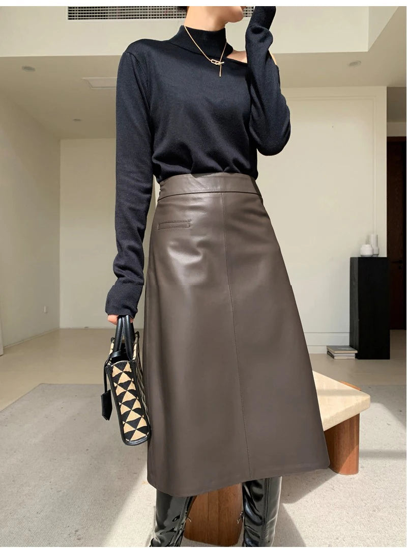 ICONIC Genuine Leather Skirt