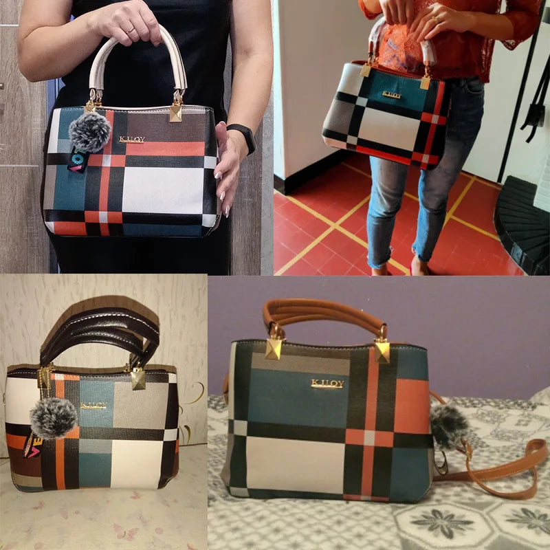 Plaid Colorblock Handbags