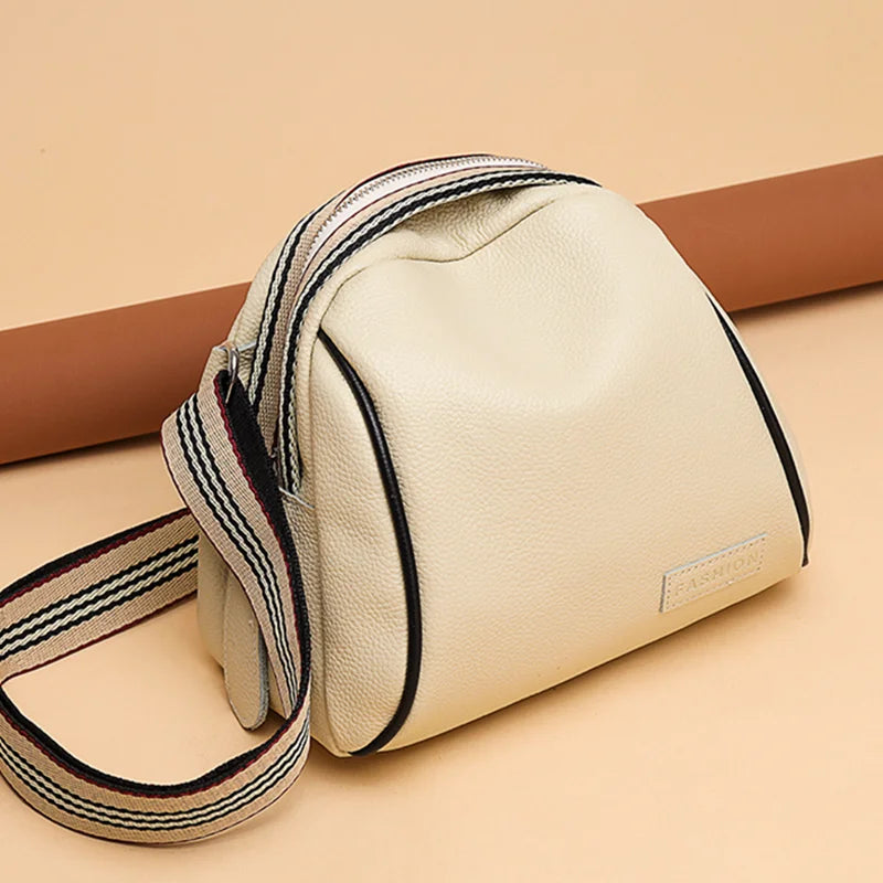 Annmouler Genuine Cowhide Leather Saddle Handbags