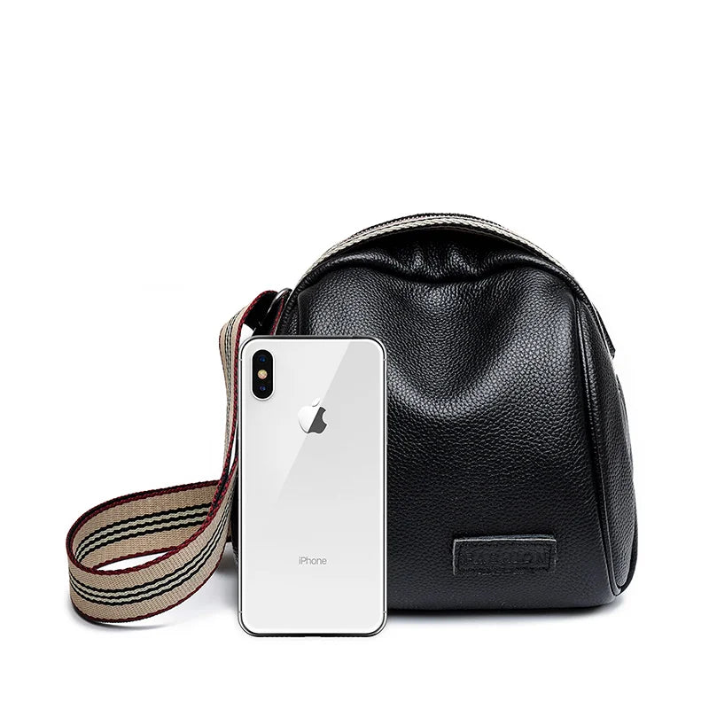 Annmouler Genuine Cowhide Leather Saddle Handbags