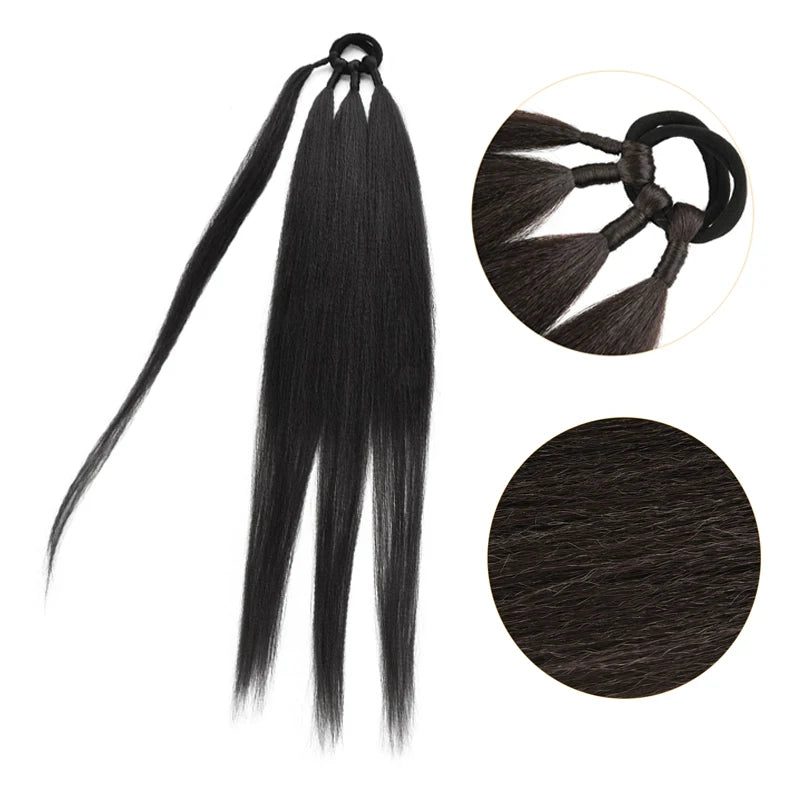 European Long Hair Ponytail Extensions
