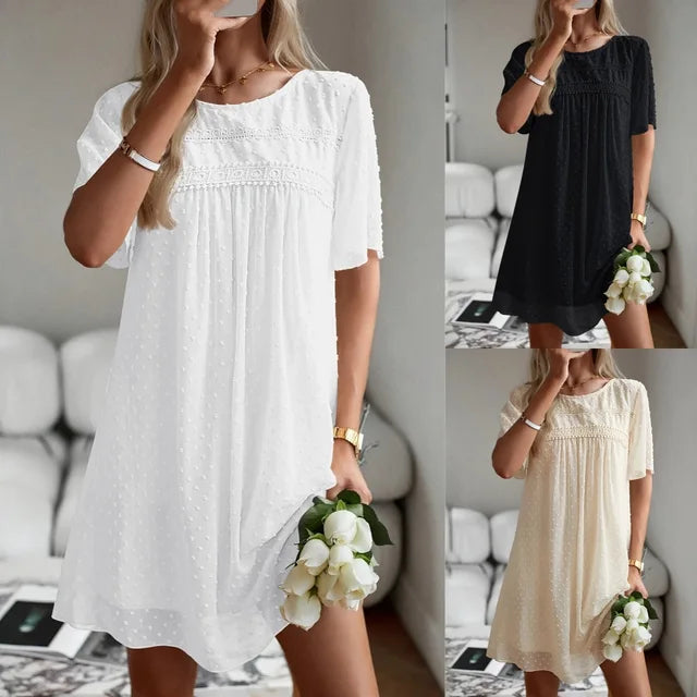 Chiffon Polka Dot Baby Doll Shortie Nightie