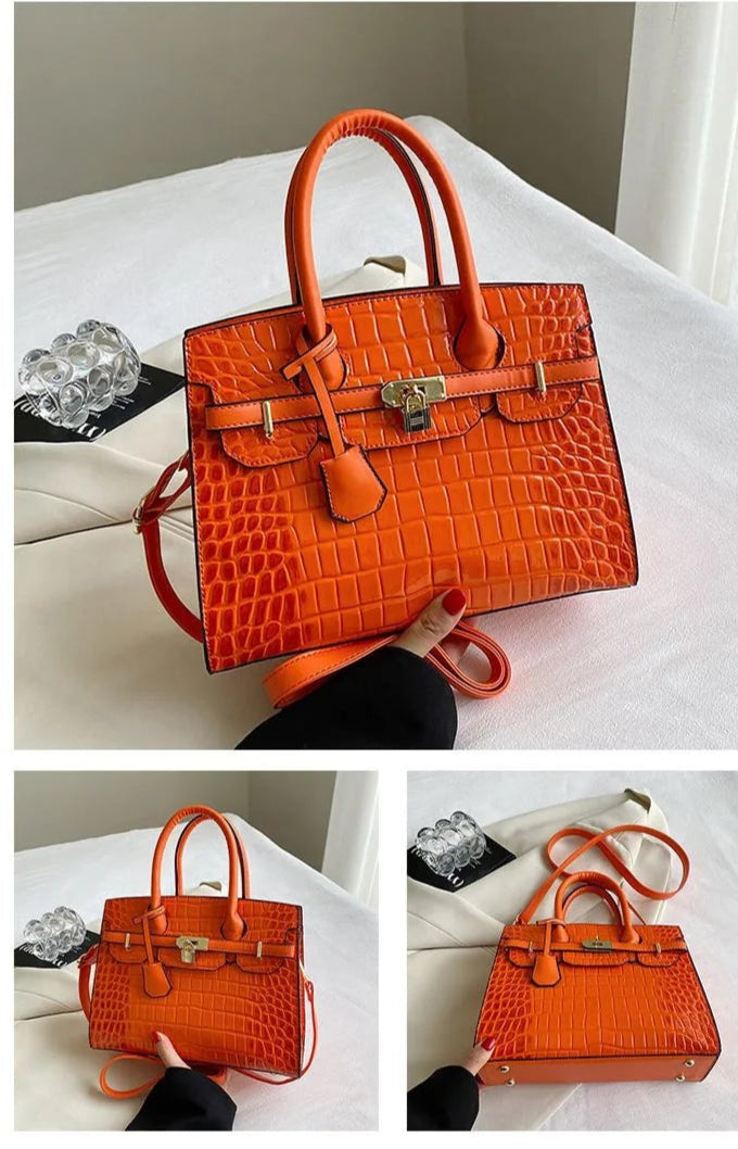 Birkin Inspired Crocodile Leather Handbags - The Dubai Collection