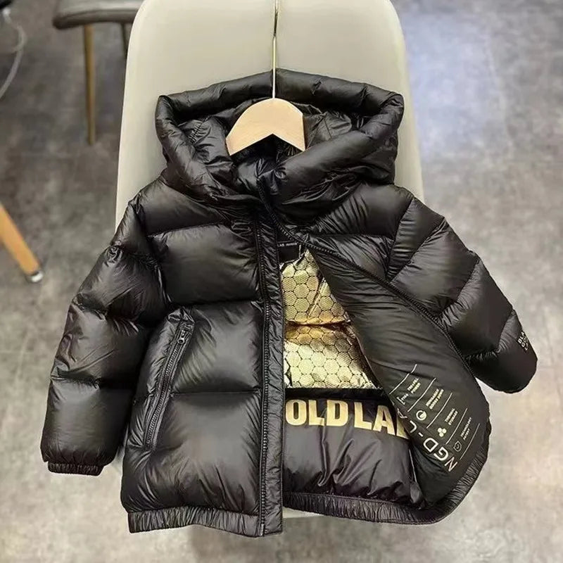 Black Gold Duck Down Puffer Jacket
