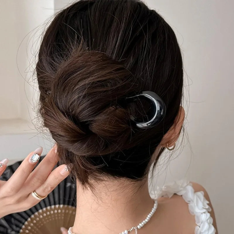 French Acrylic U-Shaped Hairpins