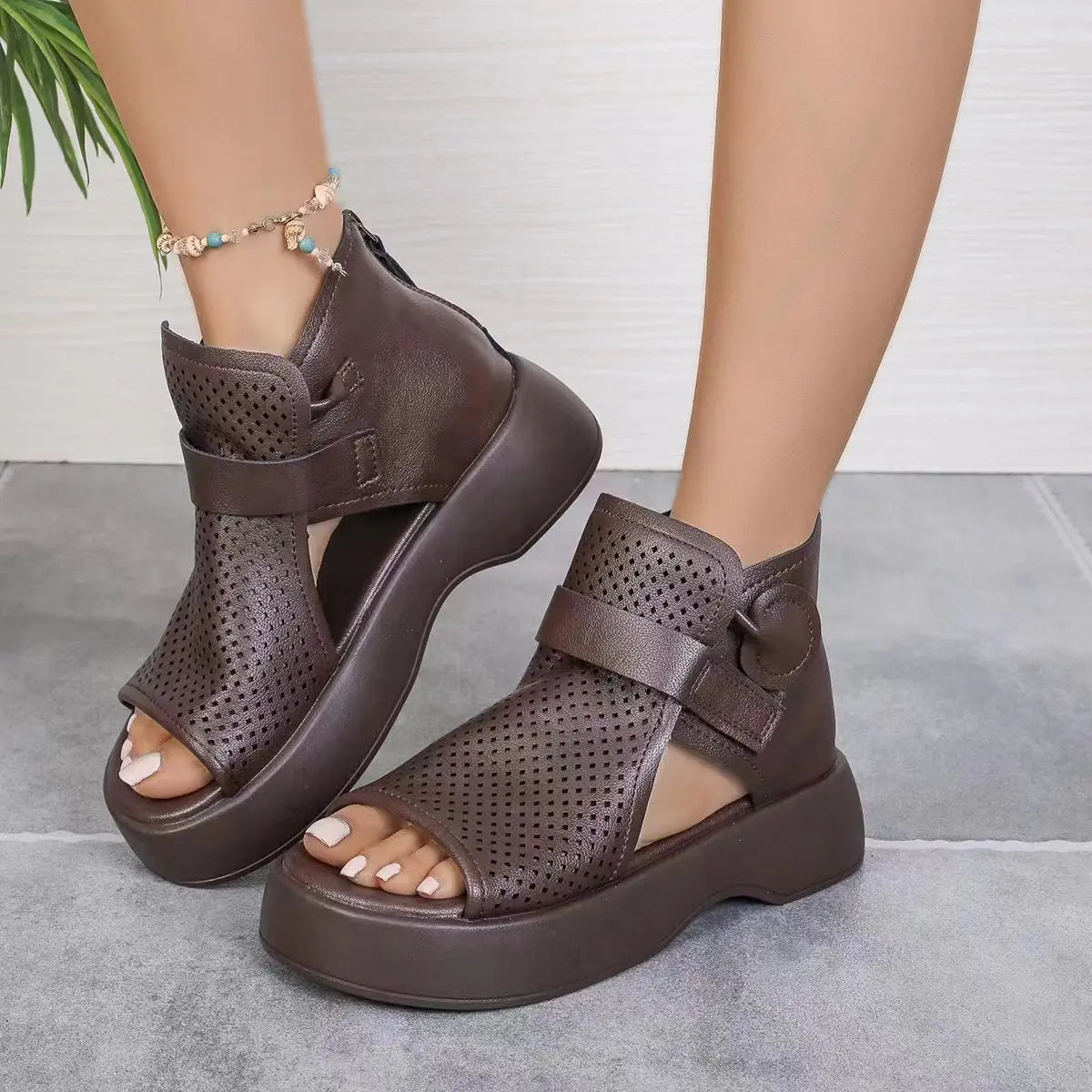 Roman High-Top Platform Sandals