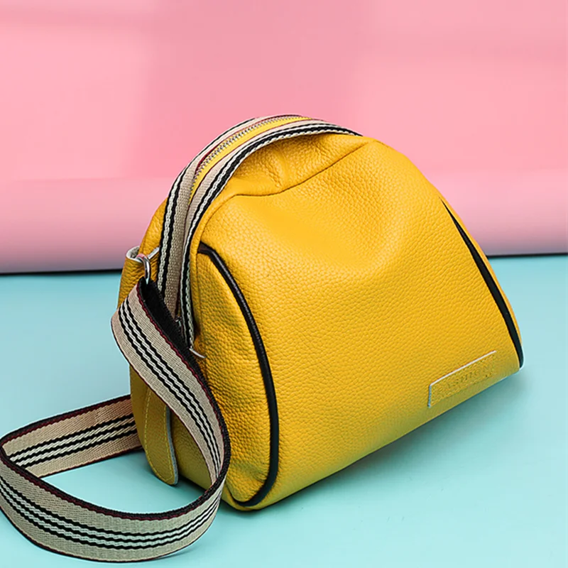 Annmouler Genuine Cowhide Leather Saddle Handbags