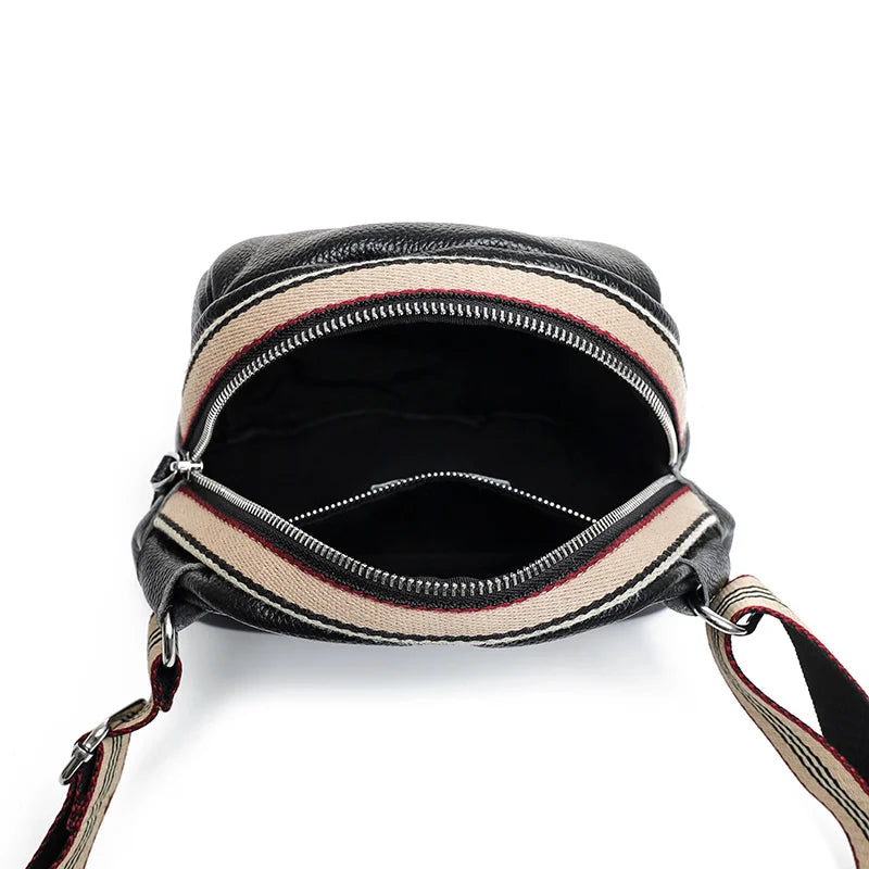 Annmouler Genuine Cowhide Leather Saddle Handbags