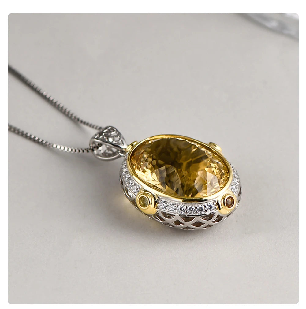 BRIOUS Exquisite Oval Synthetic Crystal Pendants