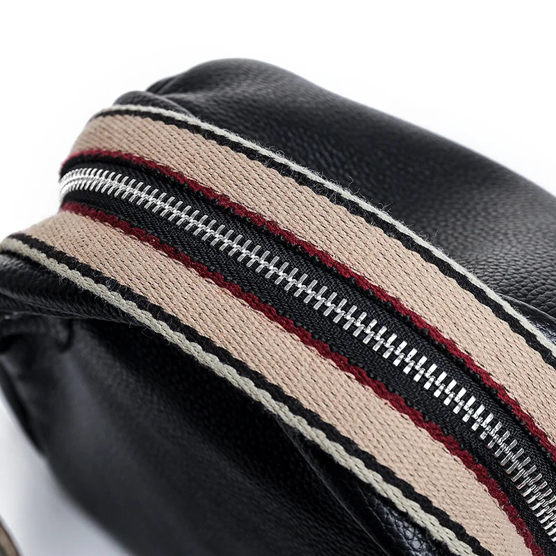 Annmouler Genuine Cowhide Leather Saddle Handbags
