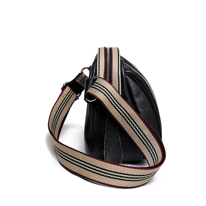 Annmouler Genuine Cowhide Leather Saddle Handbags