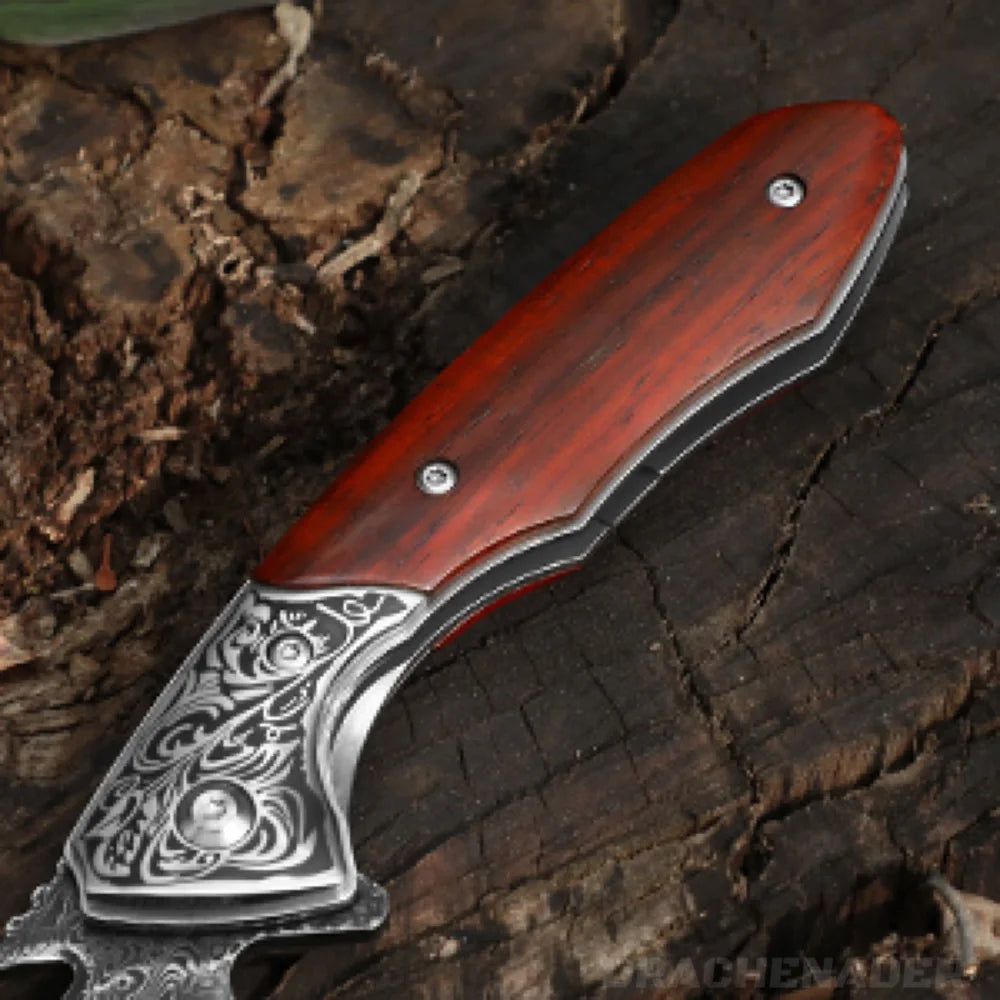 DRACHENADER VG 10 Damascus Shark Dragon Pocket Knife