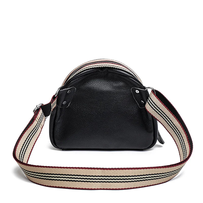 Annmouler Genuine Cowhide Leather Saddle Handbags