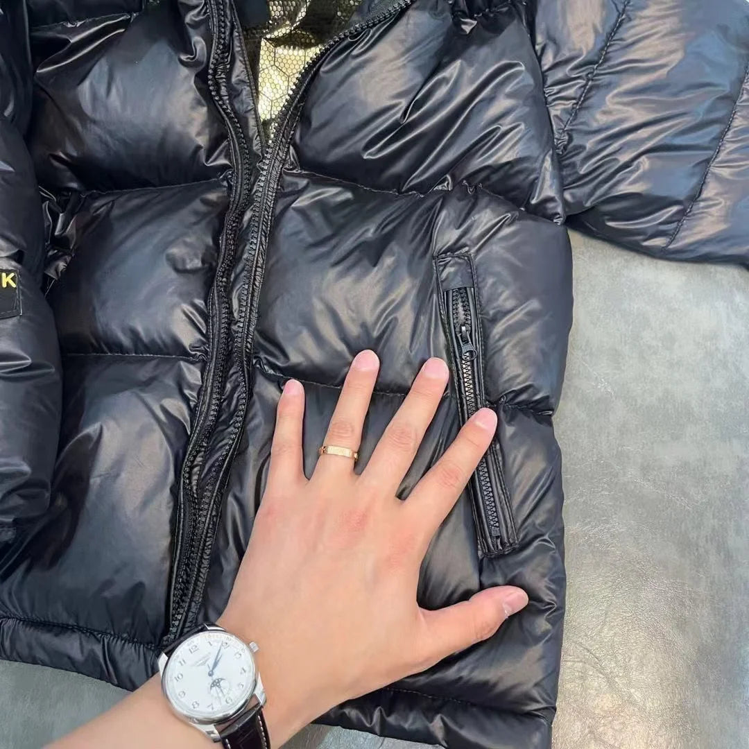 Black Gold Duck Down Puffer Jacket