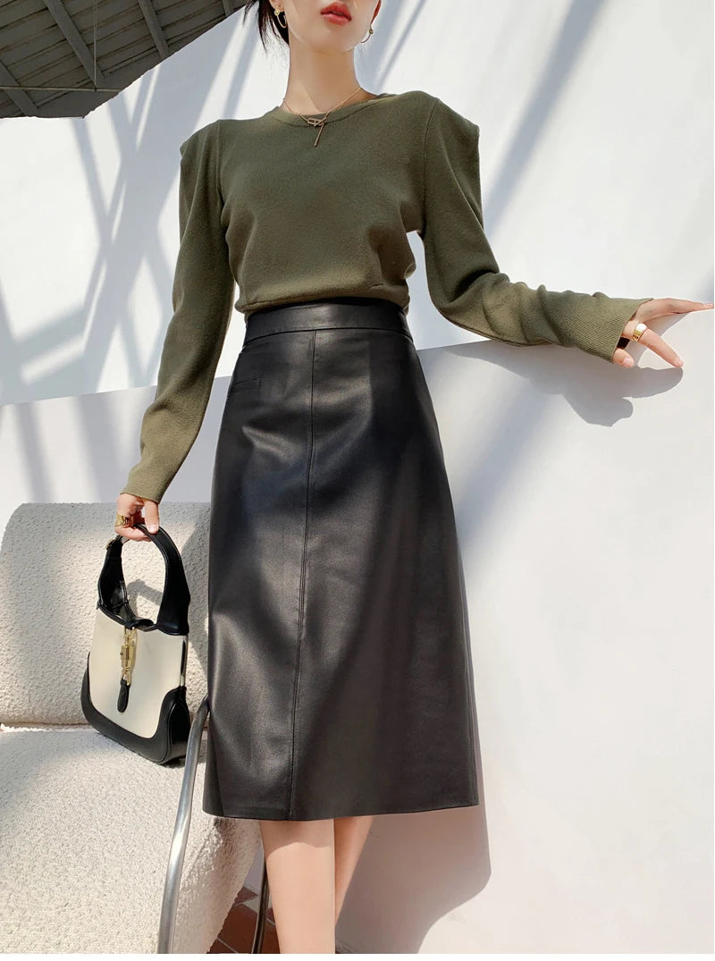 ICONIC Genuine Leather Skirt