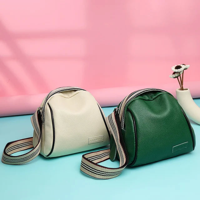 Annmouler Genuine Cowhide Leather Saddle Handbags