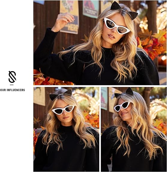 Sojos Vintage Cat Eye Sunglasses