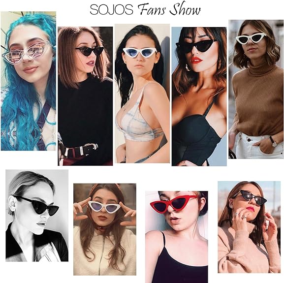 Sojos Vintage Cat Eye Sunglasses