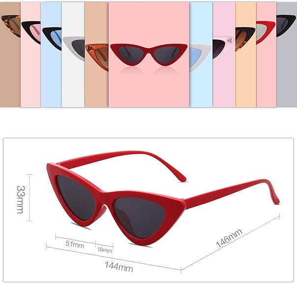 Sojos Vintage Cat Eye Sunglasses