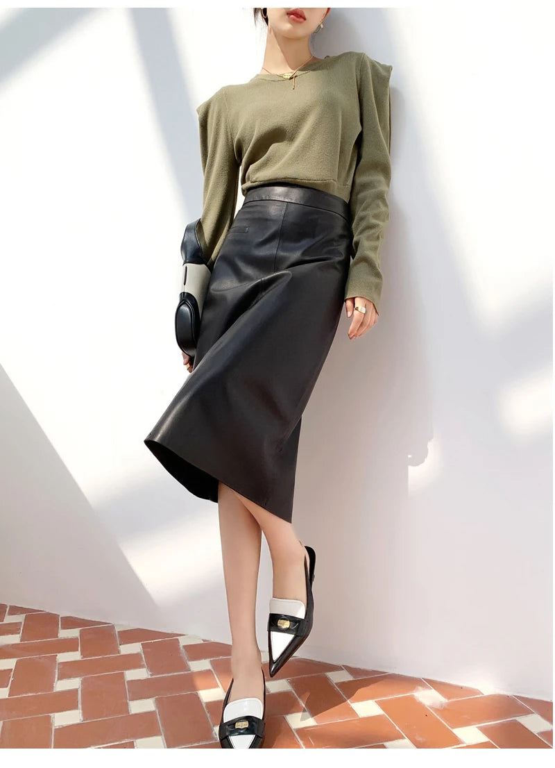 ICONIC Genuine Leather Skirt