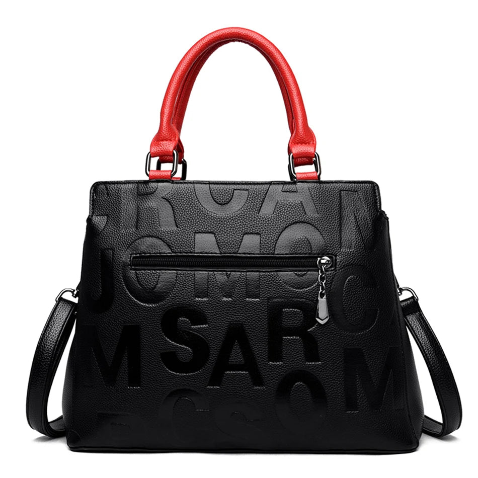 Alpha Embossed Designer Handbags