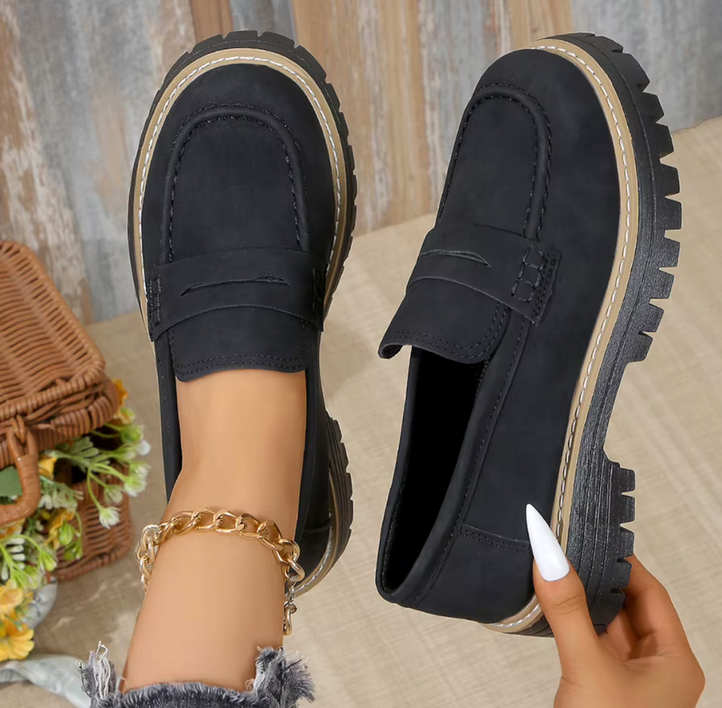 Geneva Platform Penny Loafers