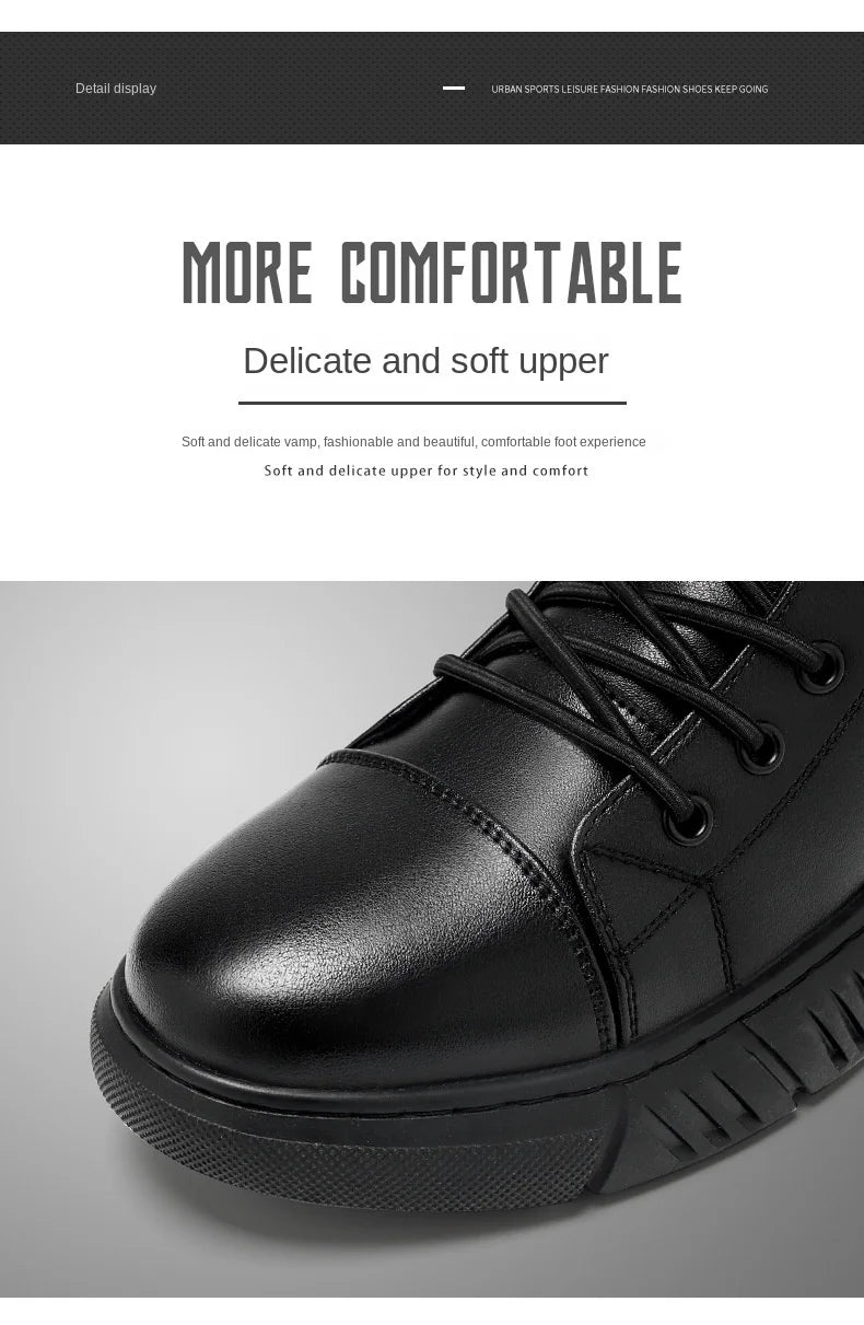 Black Volcan Martini Leather Platform Boots