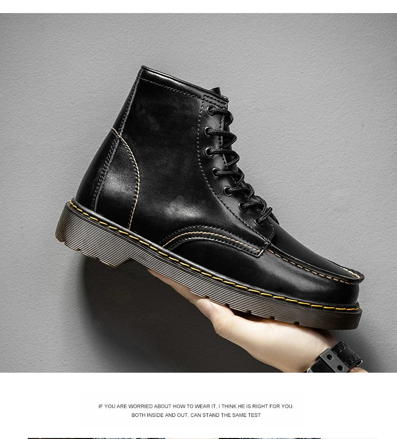 Randolph Cowhide Leather High-Top Boots