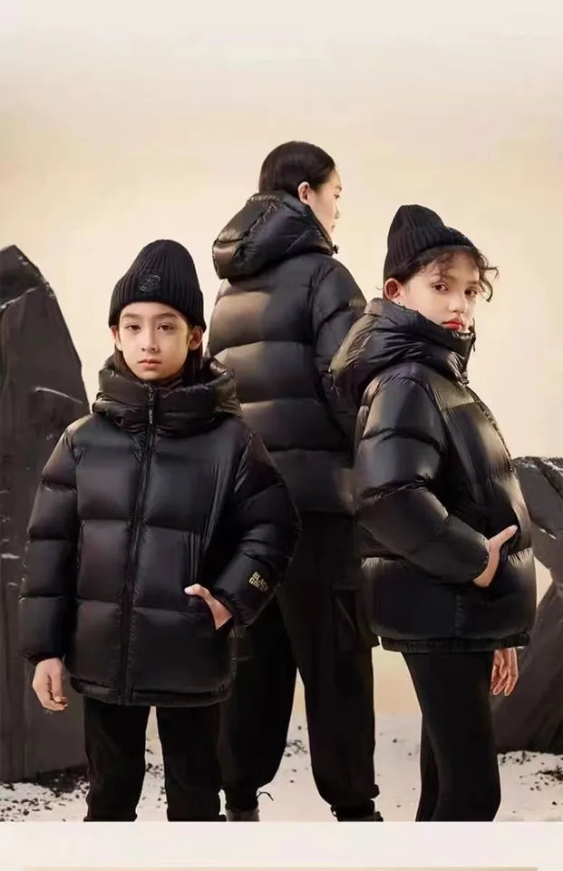 Black Gold Duck Down Puffer Jacket