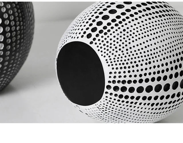 Nordic Resin Polka Dot Apple Decor