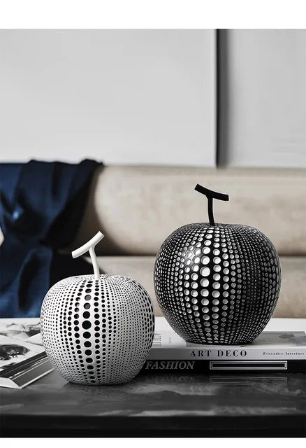 Nordic Resin Polka Dot Apple Decor