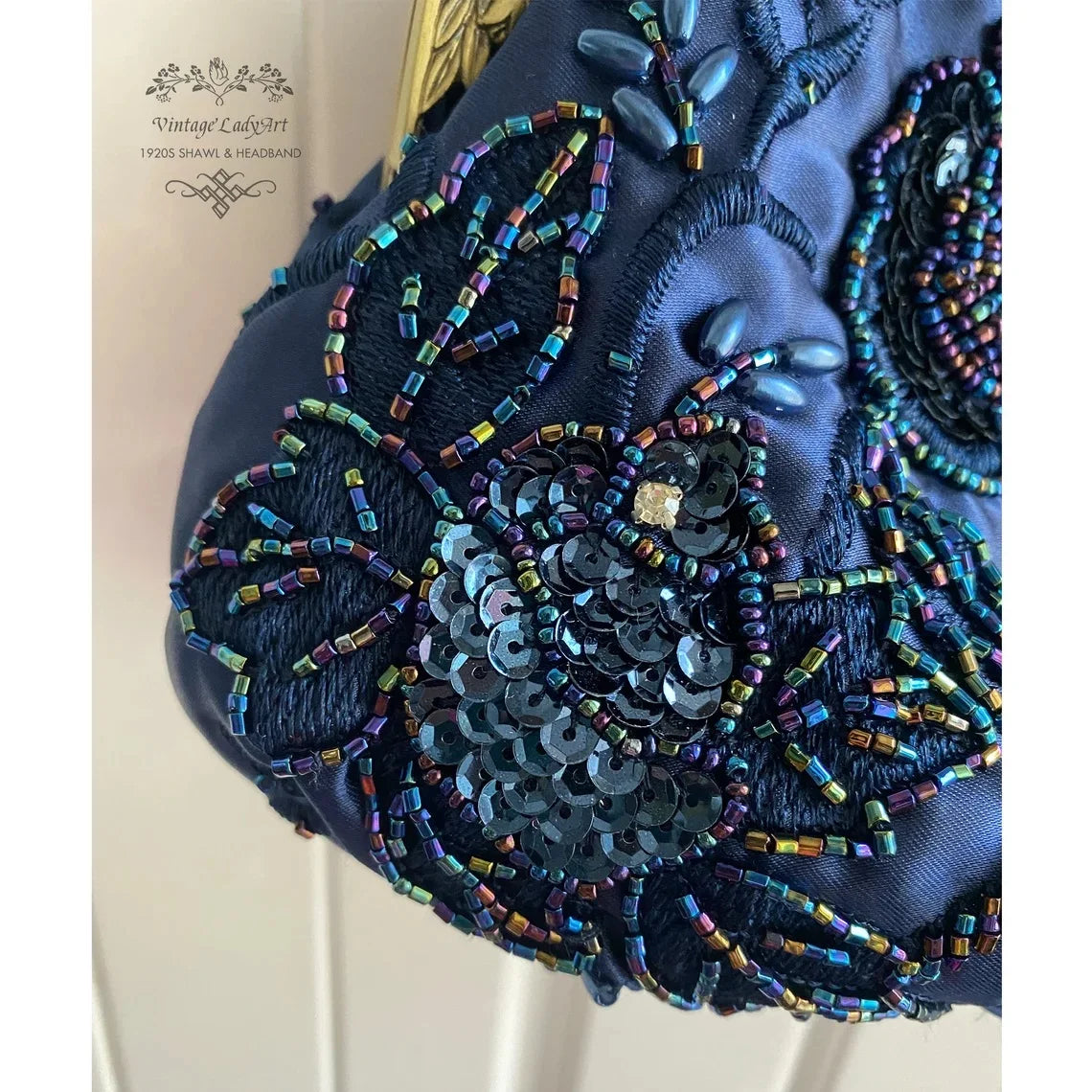 Rose Embroidered Sequin Retro Evening Bags