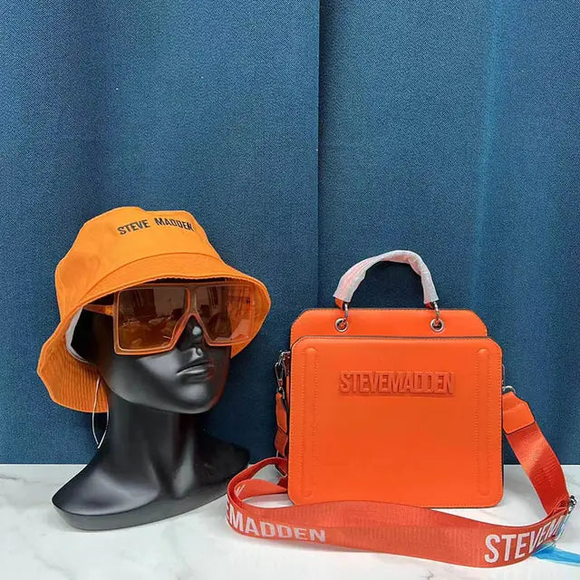 Steve Madden Evelyn Bags, Bucket Hat and Sunglasses Combo