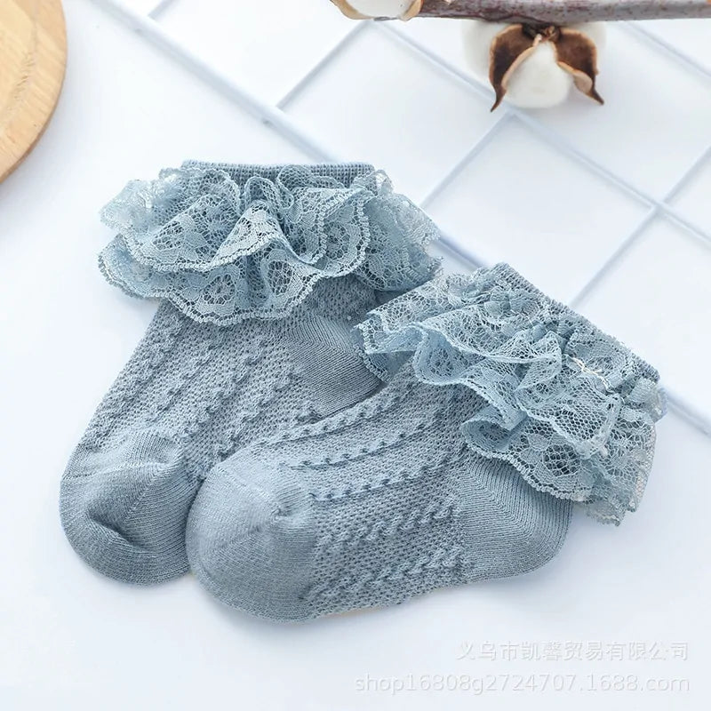 Ruffled Lace Princess Socks