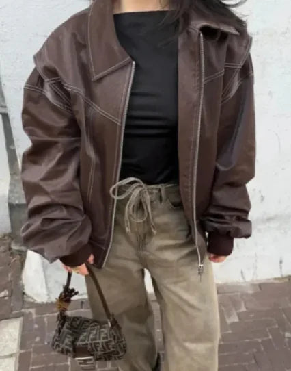 Downtown Retro Vegan Leather Jackets